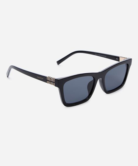 óculos de sol feminino quadrado de acetato triton preto