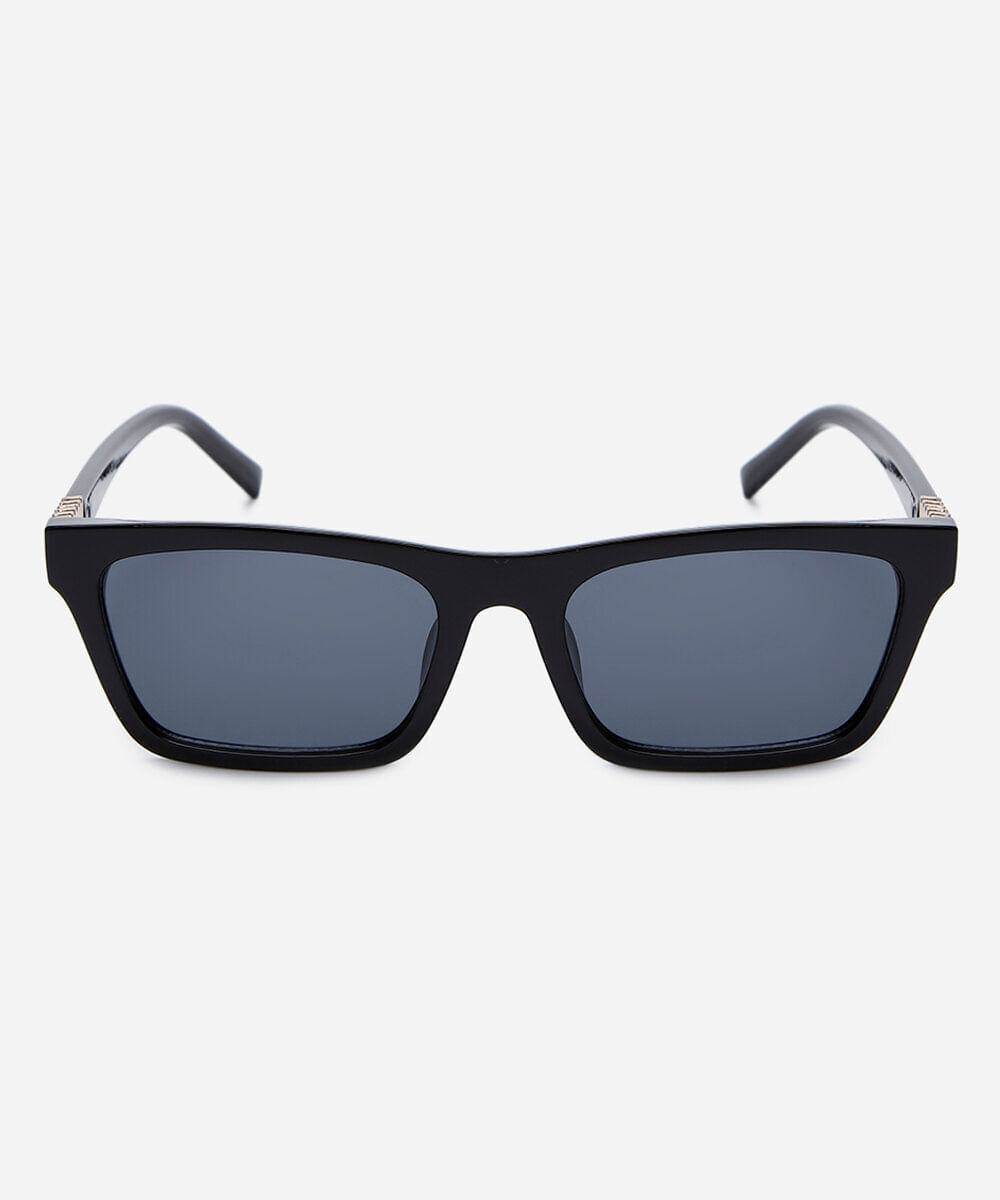 óculos de sol feminino quadrado de acetato triton preto
