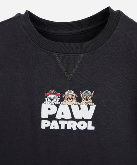 conjunto curto infantil de algodão patrulha canina cinza