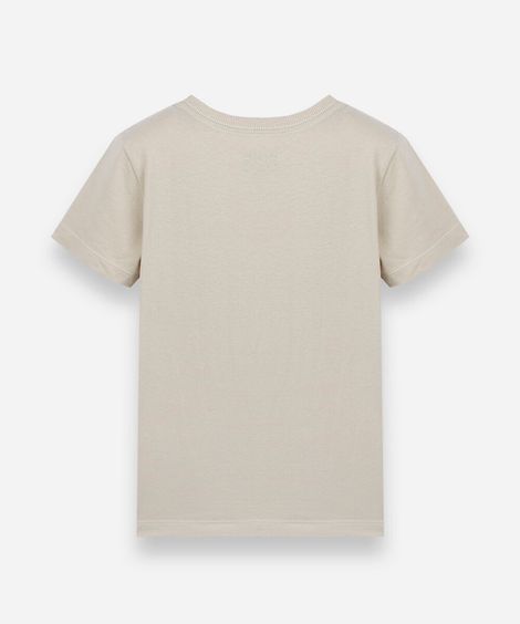 camiseta infantil de algodão manga curta sonic bege