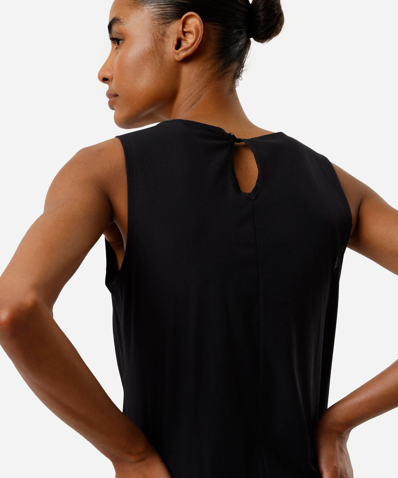 vestido midi feminino de algodão preto