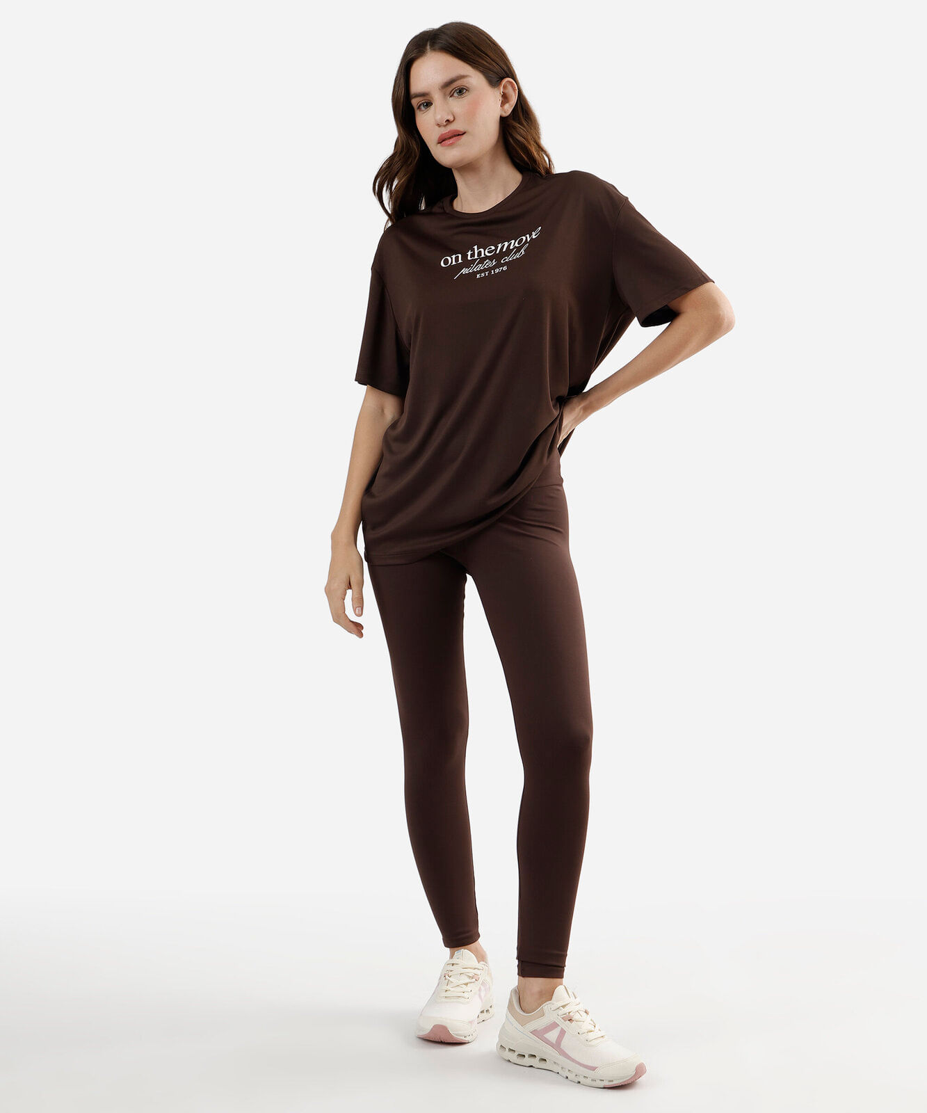 calça legging esportiva ace marrom