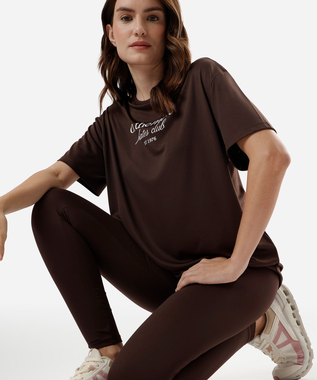 calça legging esportiva ace marrom