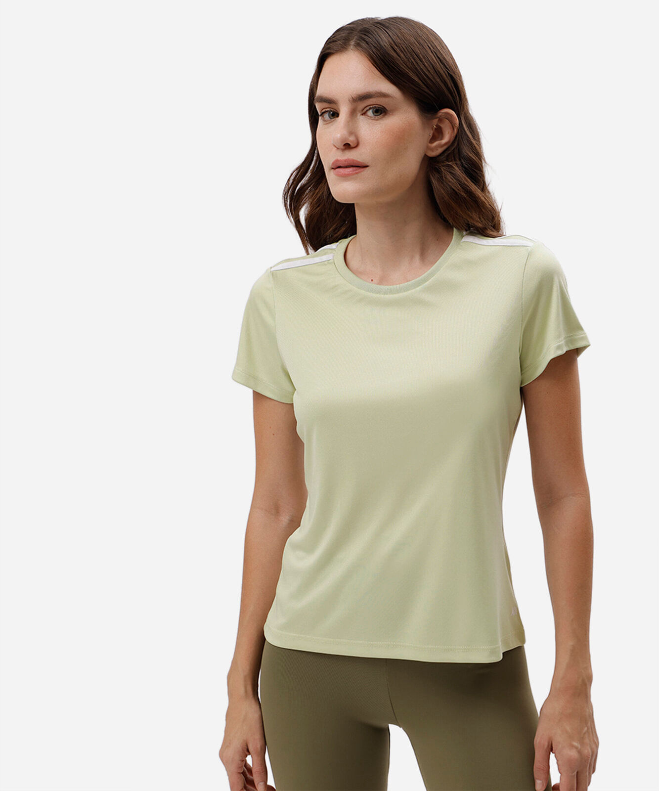 camiseta manga curta esportiva verde