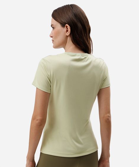 camiseta manga curta esportiva verde