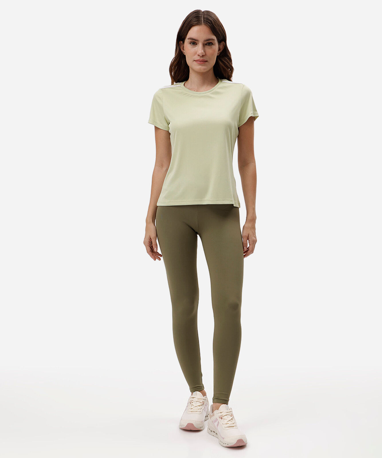 camiseta manga curta esportiva verde