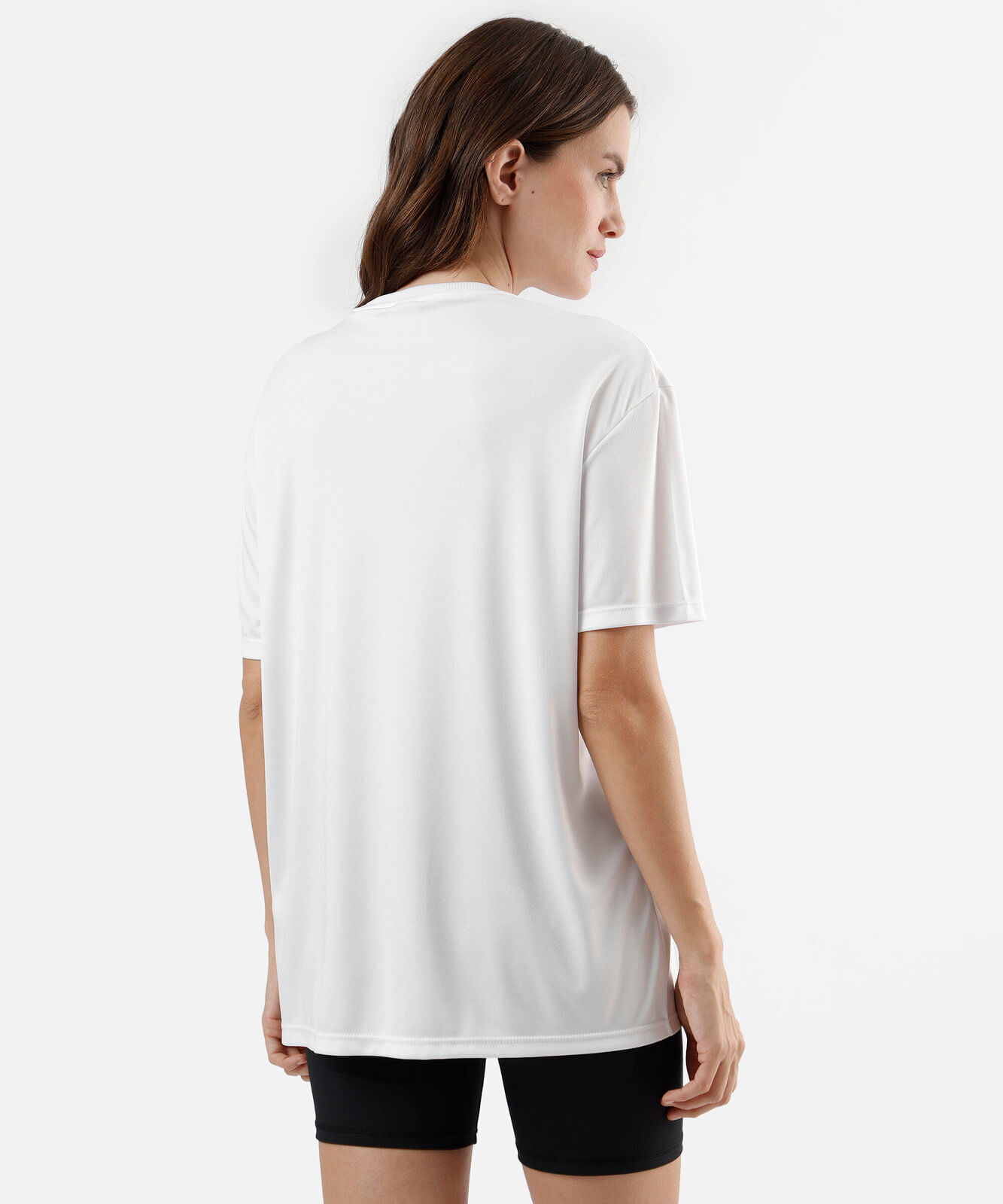camiseta esportiva feminina manga curta branca