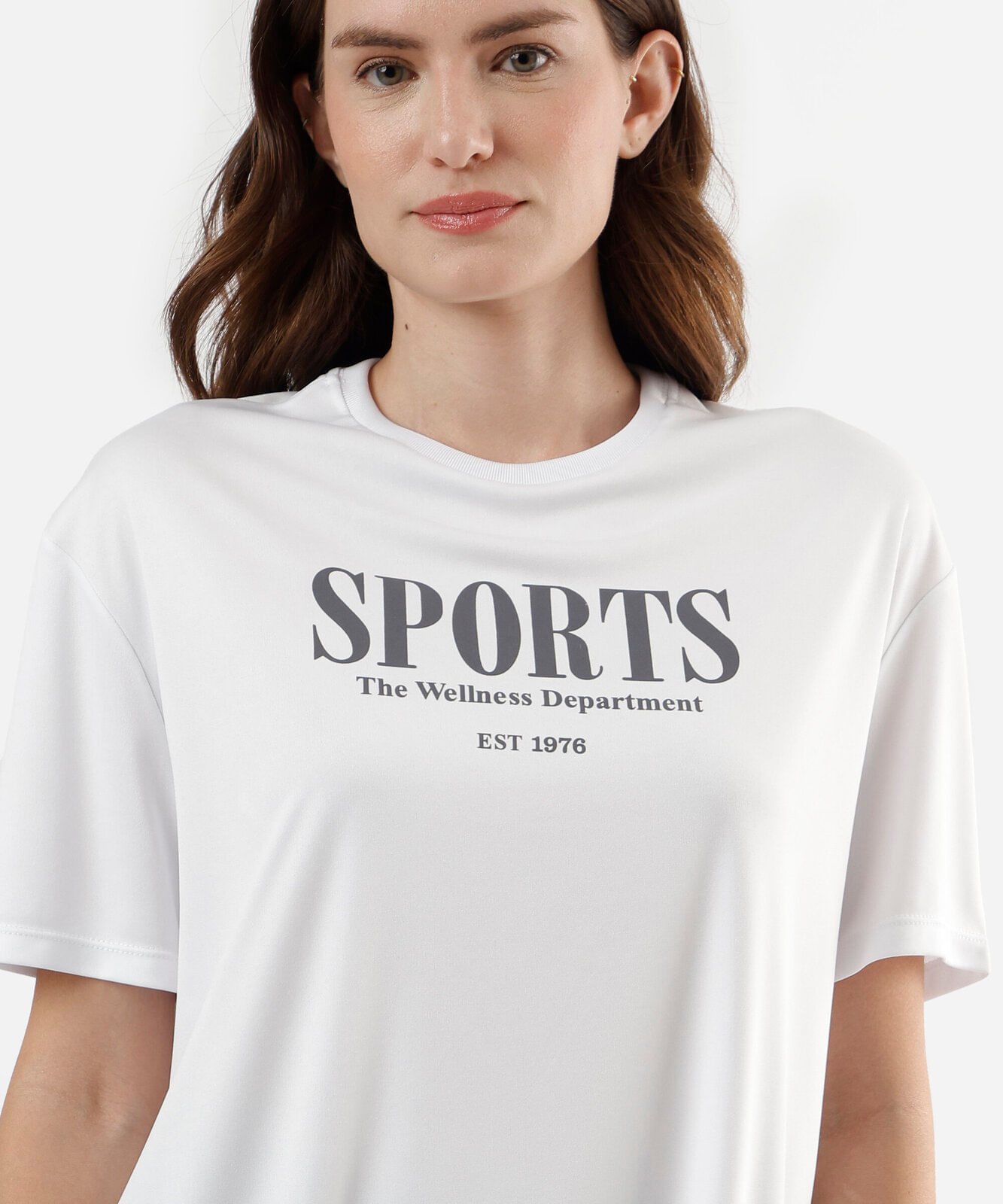 camiseta esportiva feminina manga curta branca
