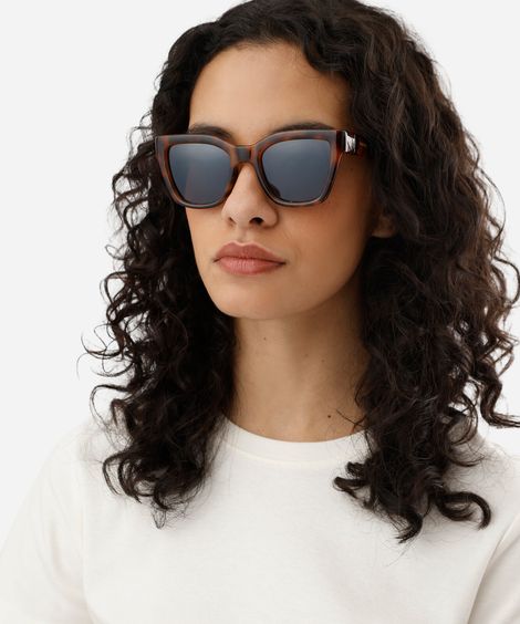 óculos de sol feminino quadrado de acetato tartaruga triton marrom