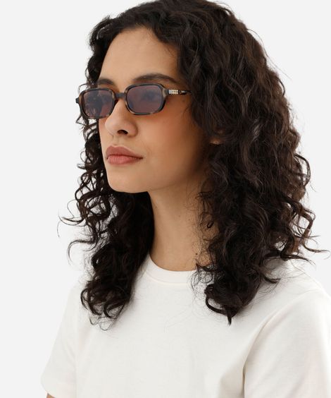 óculos de sol feminino quadrado de acetato tartaruga triton marrom