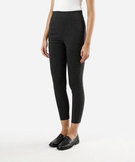 calça legging feminina com viscose texturizada preta