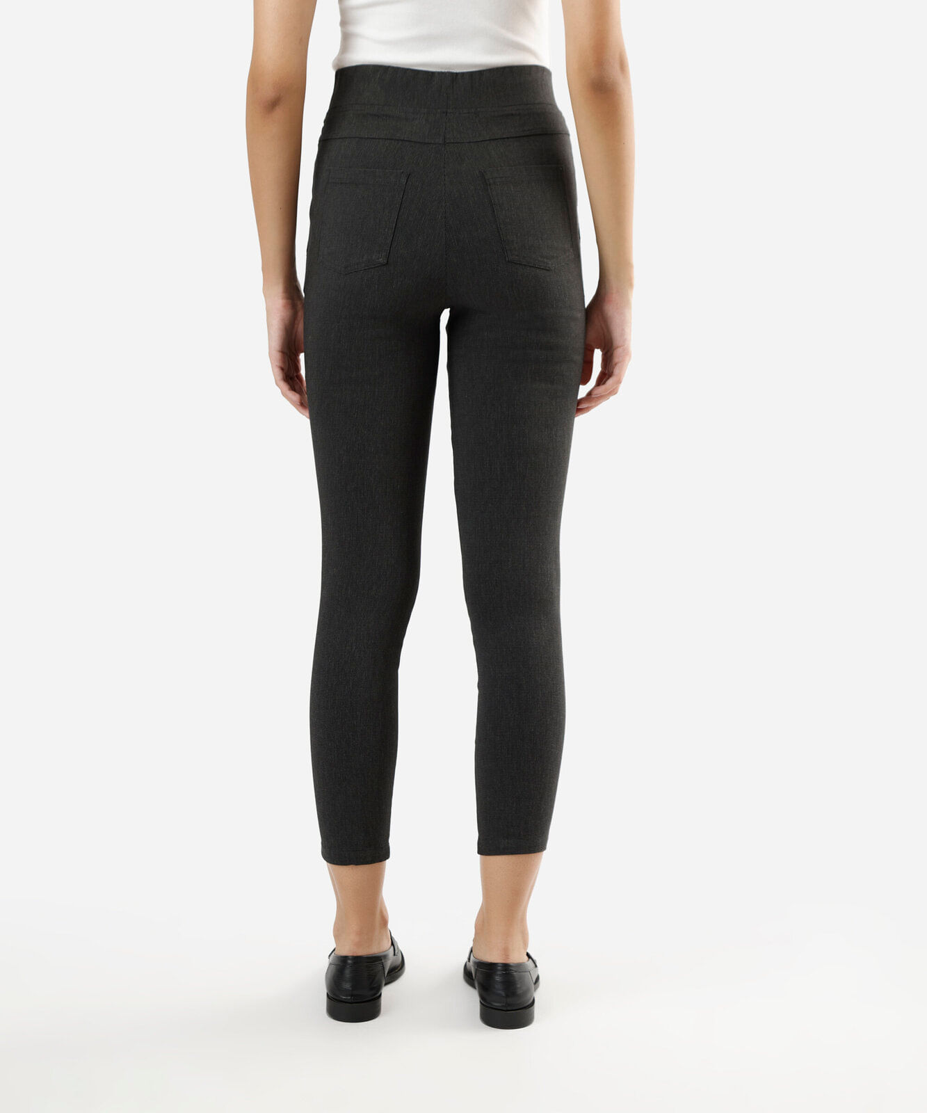 calça legging feminina com viscose texturizada preta