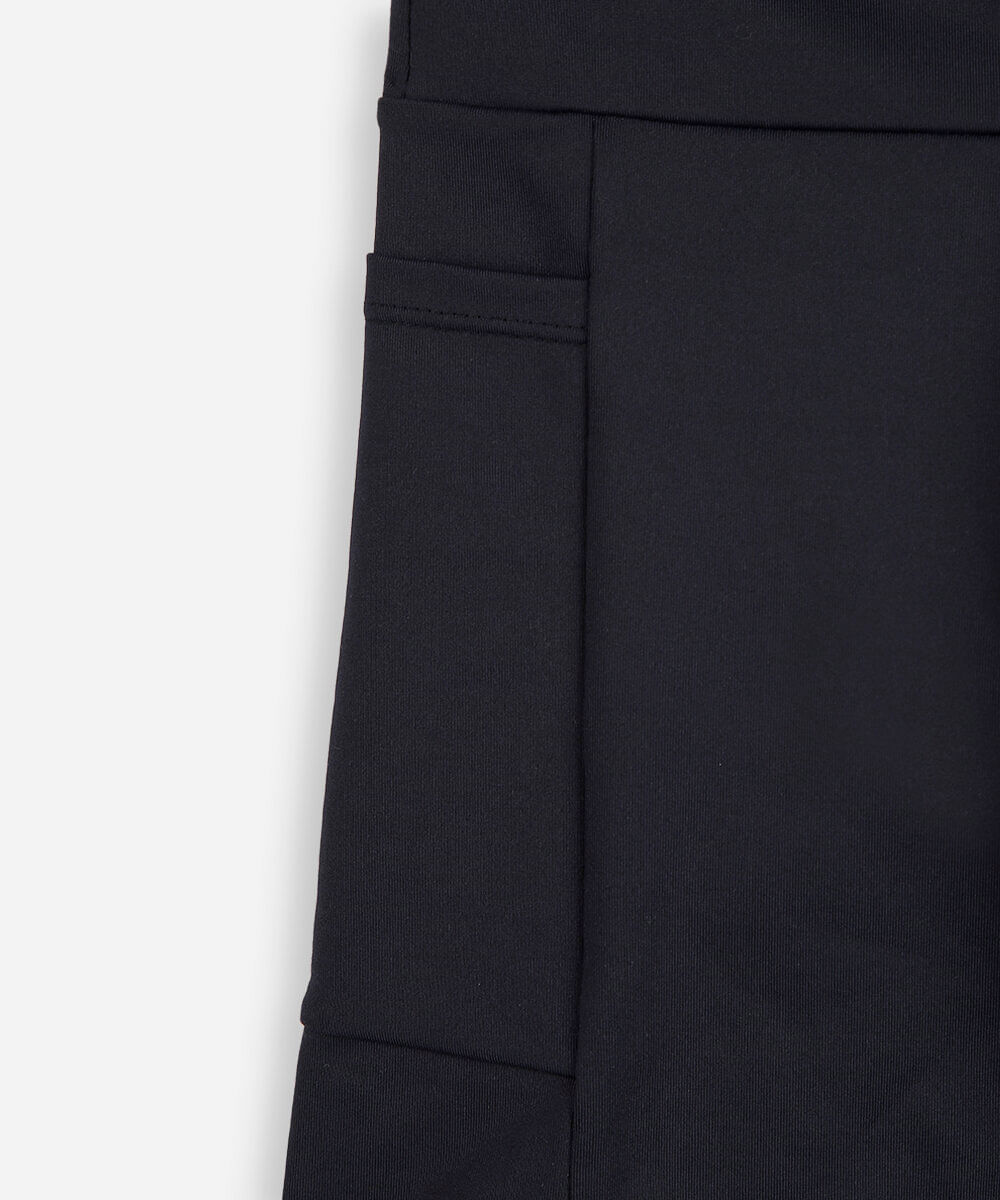 short juvenil esportivo com bolsos preto