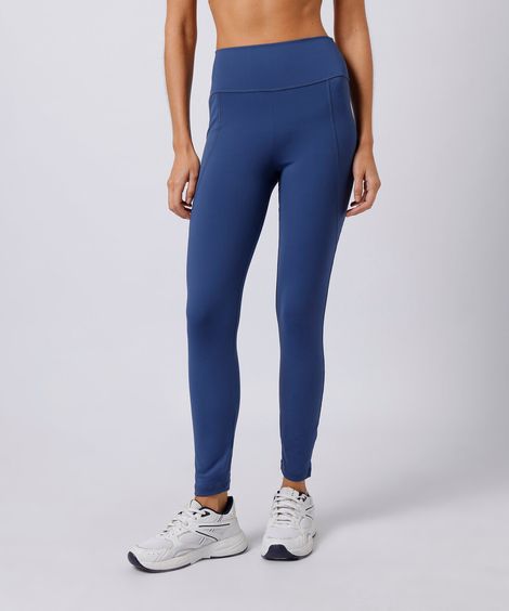 calça legging de poliamida mindset sport azul