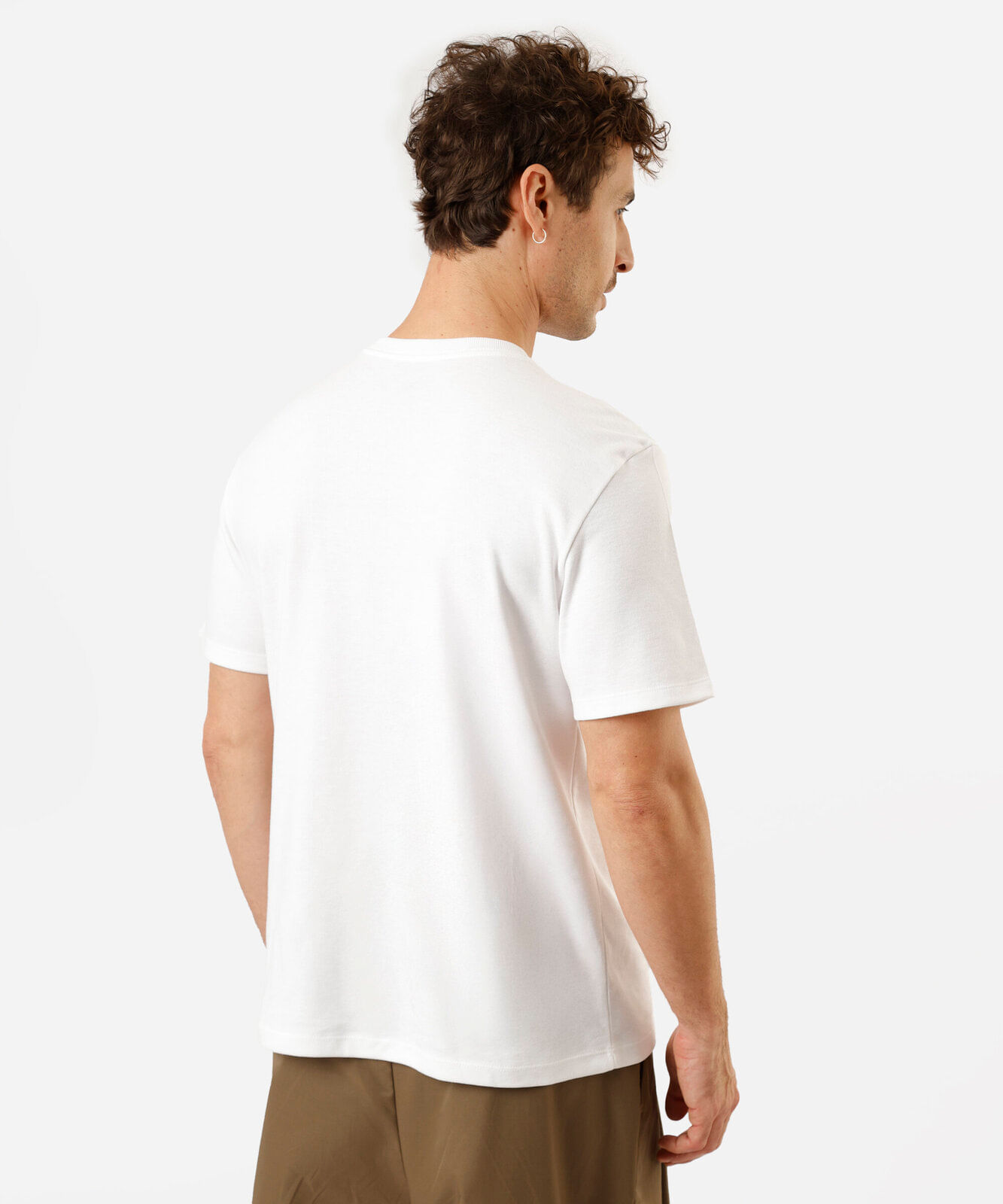 camiseta masculina com algodão manga curta estampada off white