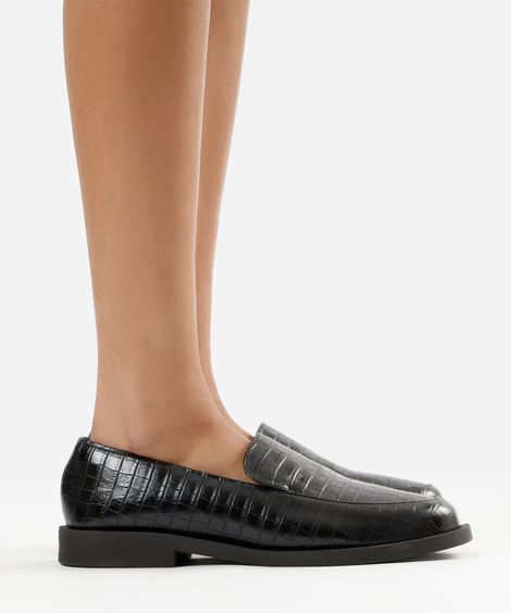 mocassim croco mindset preto