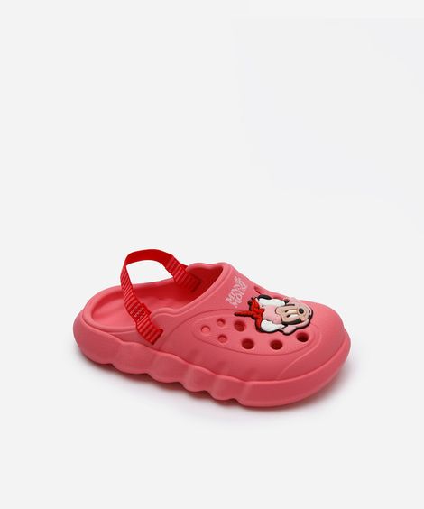 babuche infantil minnie grendene rosa