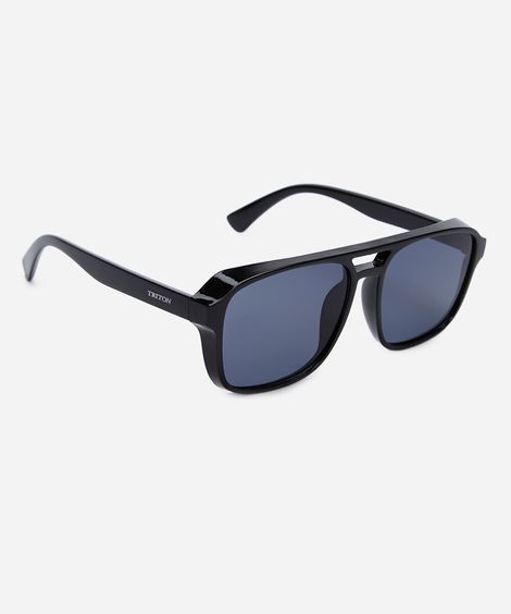 óculos de sol unissex aviador de acetato triton preto