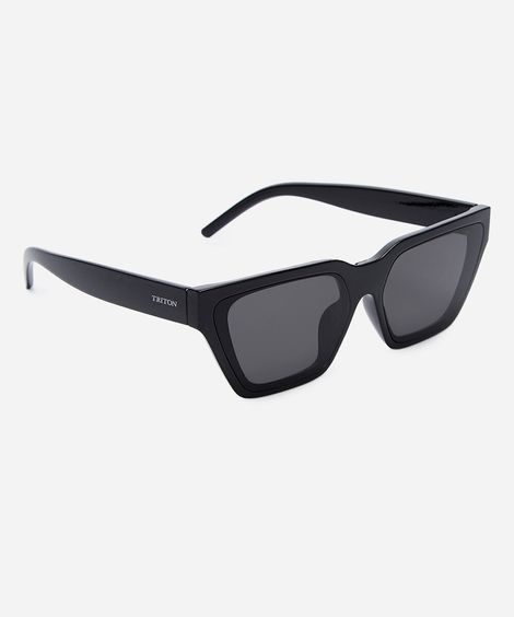 óculos de sol feminino gatinho de acetato triton preto