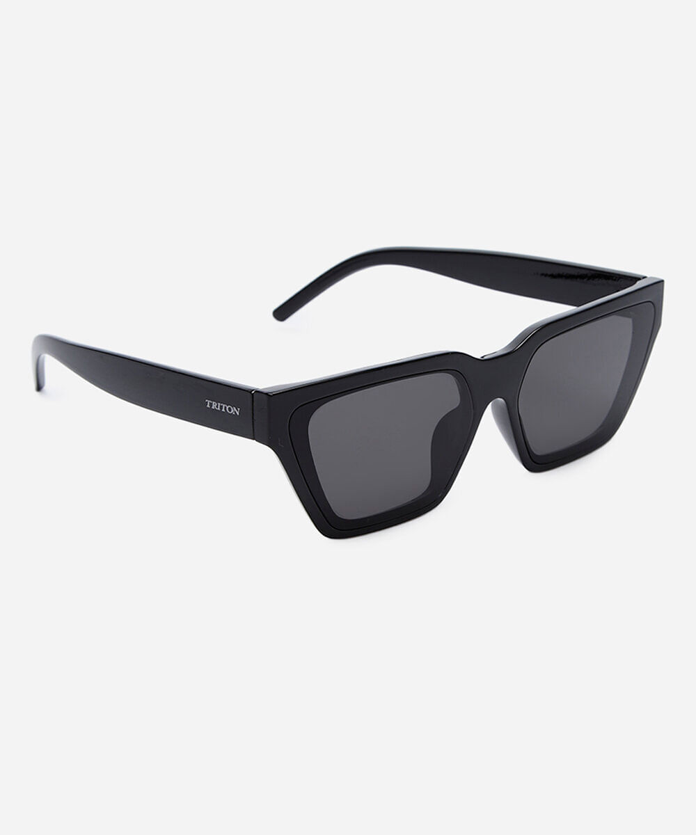 óculos de sol feminino gatinho de acetato triton preto