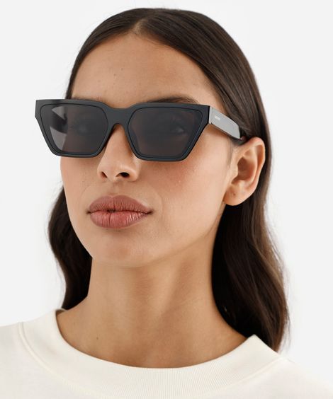 óculos de sol feminino gatinho de acetato triton preto
