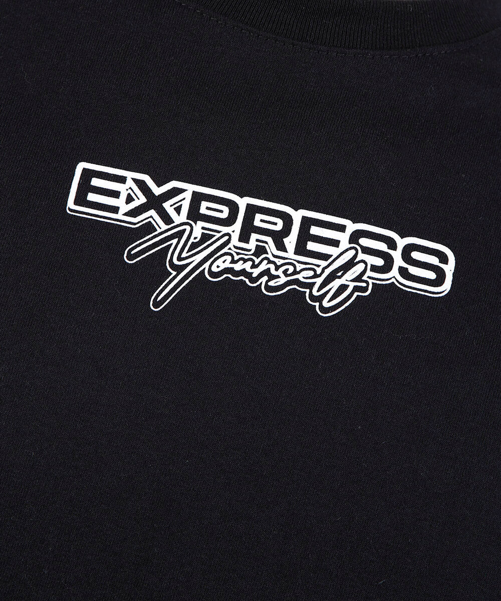 camiseta juvenil de algodão manga curta estampada preta