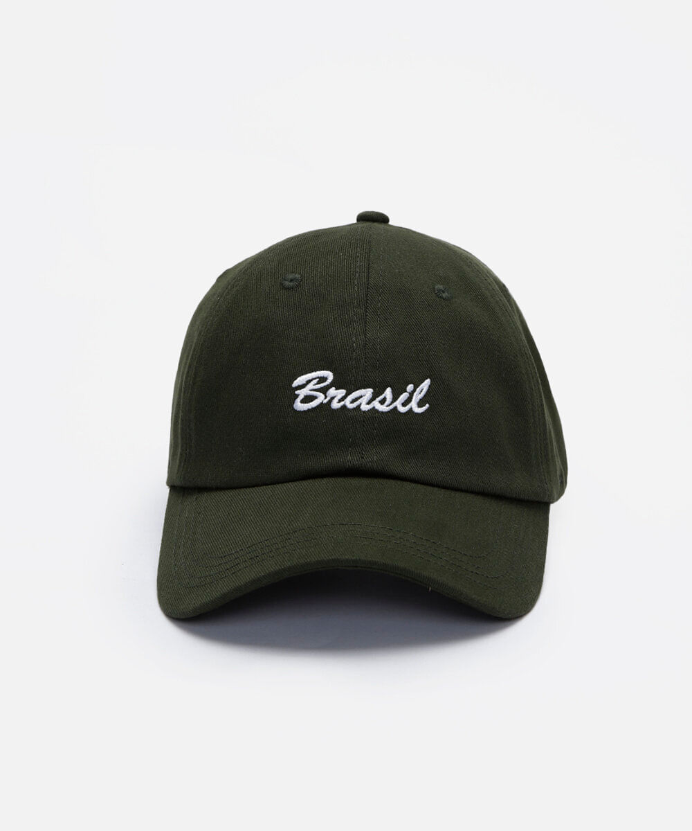 boné aba curva de sarja brasil verde