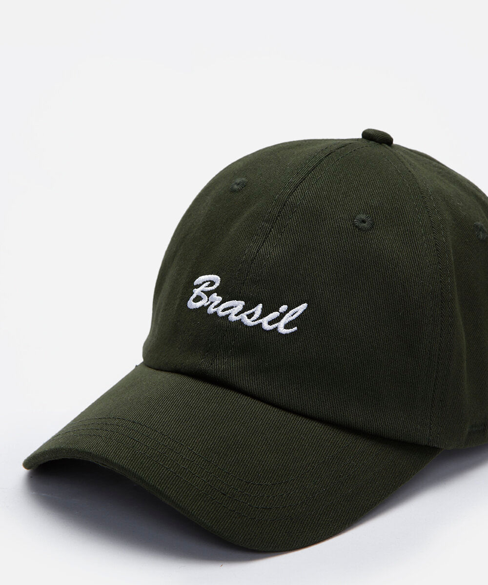 boné aba curva de sarja brasil verde