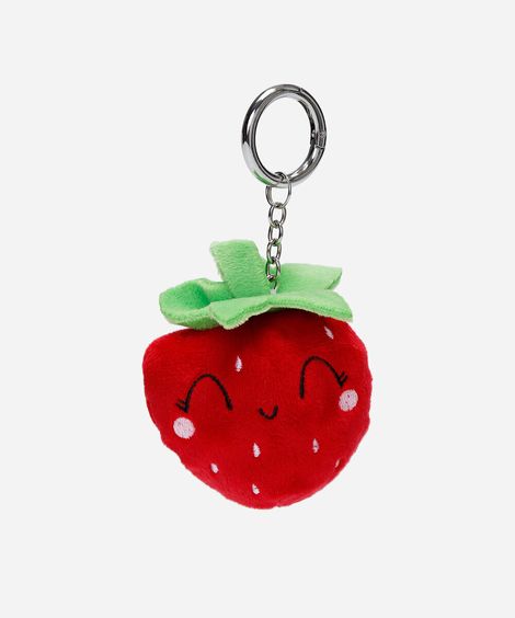 chaveiro bag charm morango vermelho