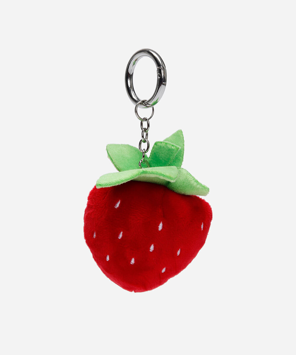 chaveiro bag charm morango vermelho