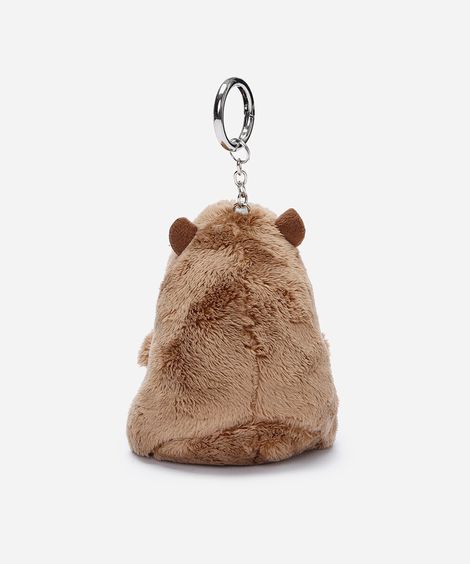 chaveiro bag charm capivara marrom