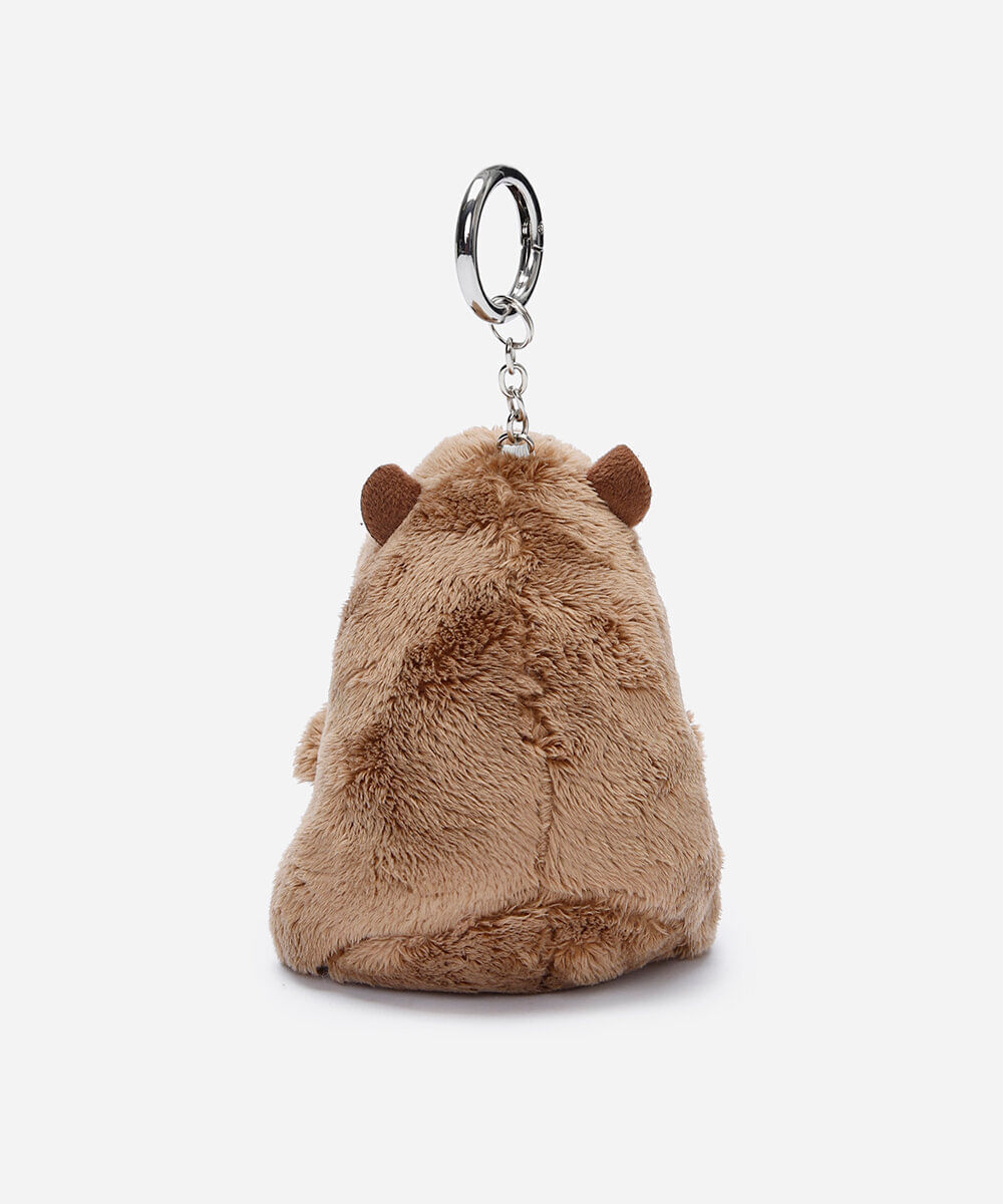 chaveiro bag charm capivara marrom