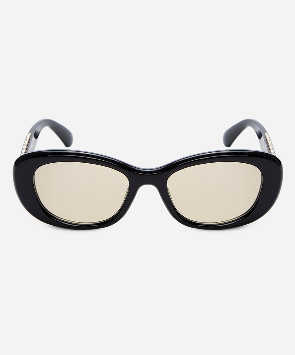 óculos de sol feminino gatinho de acetato triton preto
