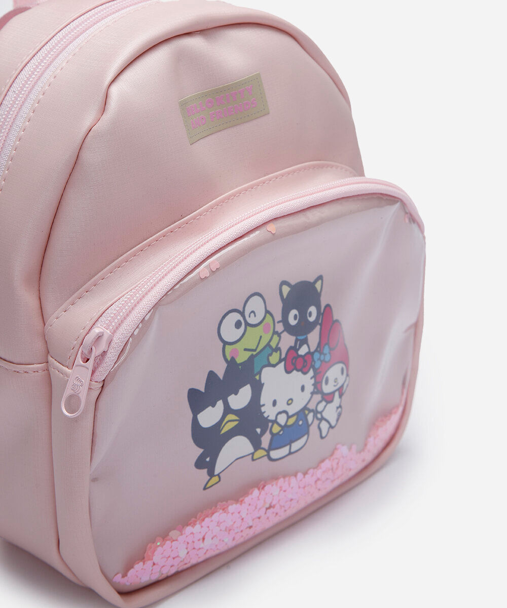 mochila infantil hello kitty rosa