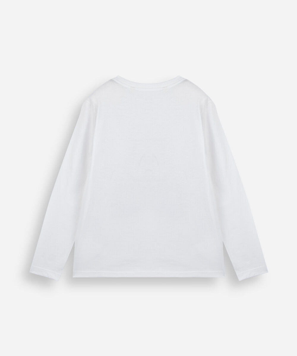 camiseta infantil algodão manga longa homem aranha off white