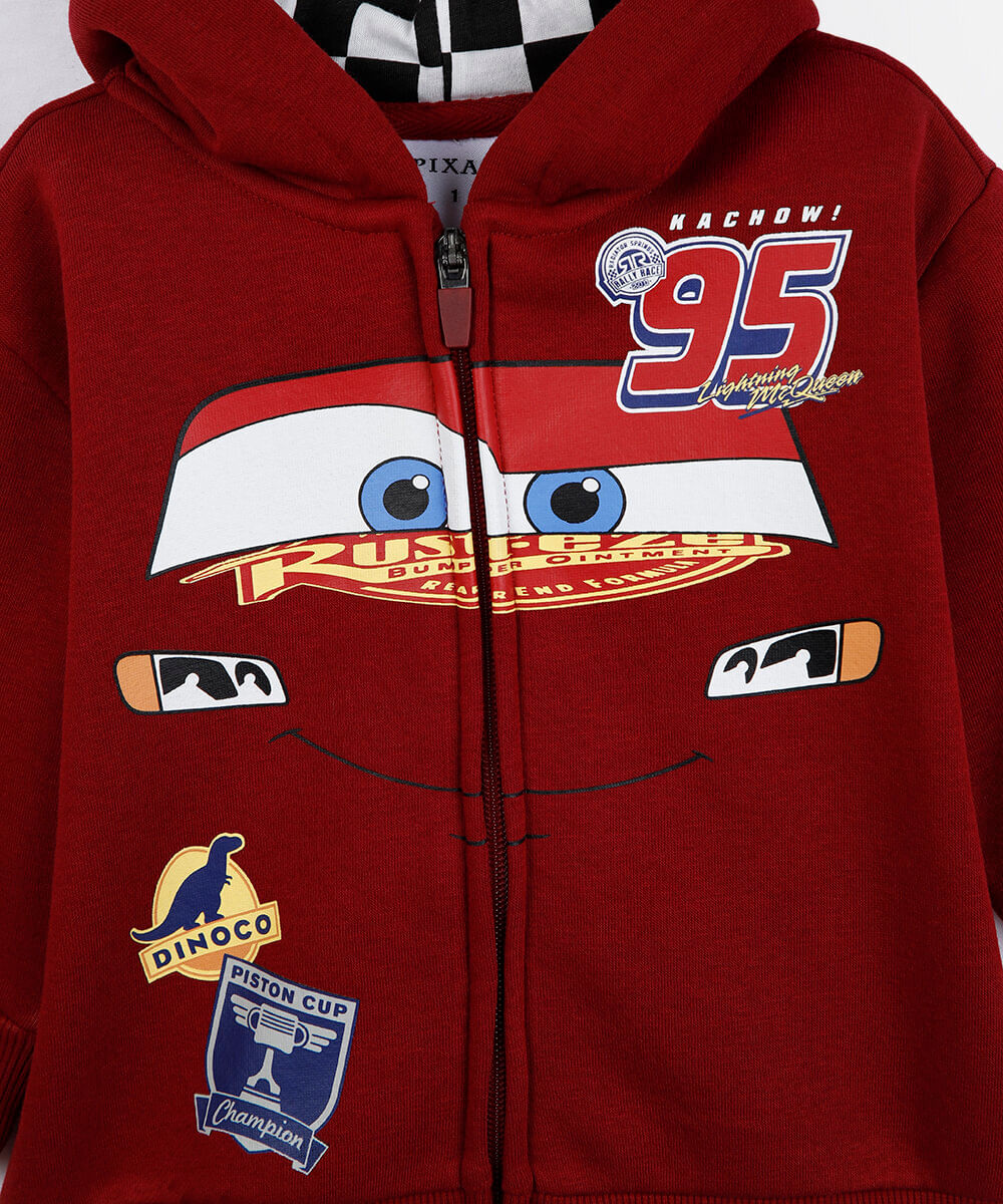 blusa infantil de moletom carros vinho