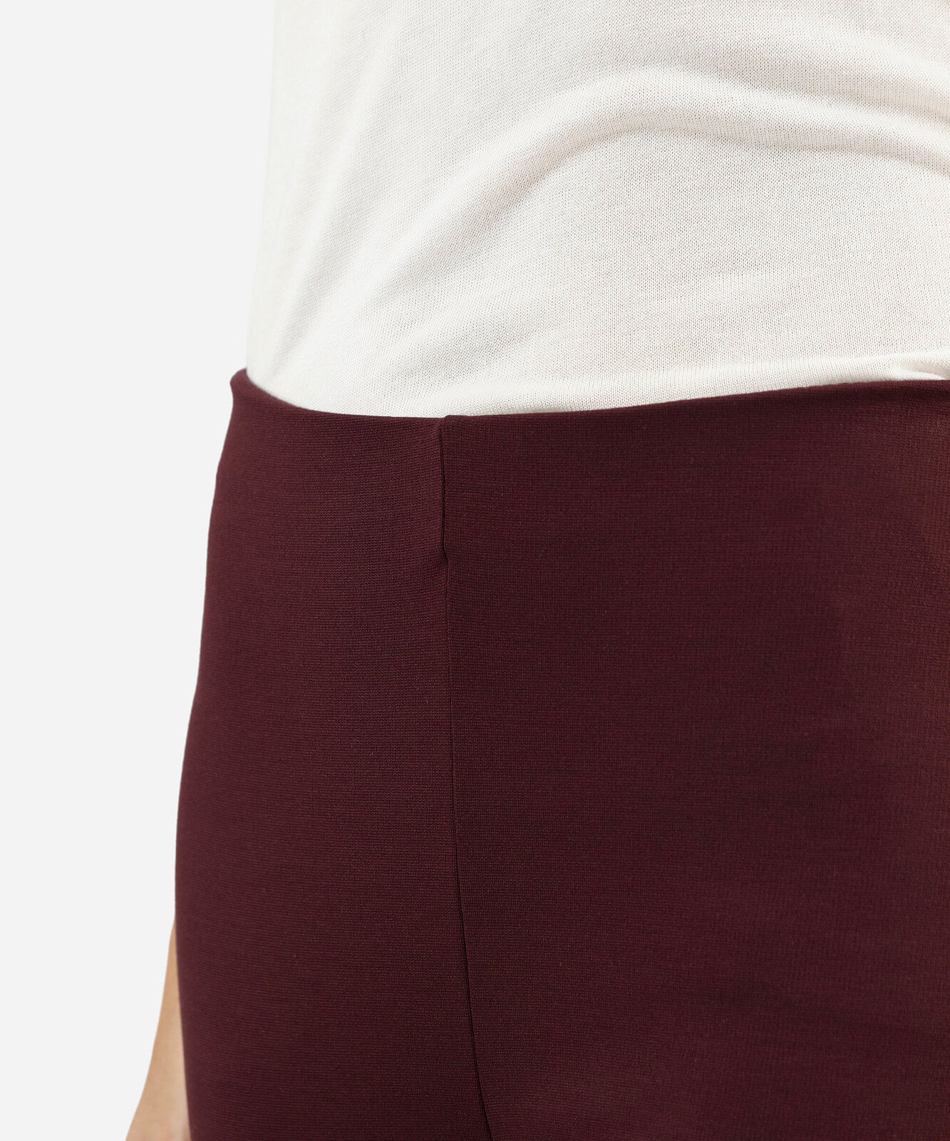 calça flare feminina com viscose cós elástico vinho
