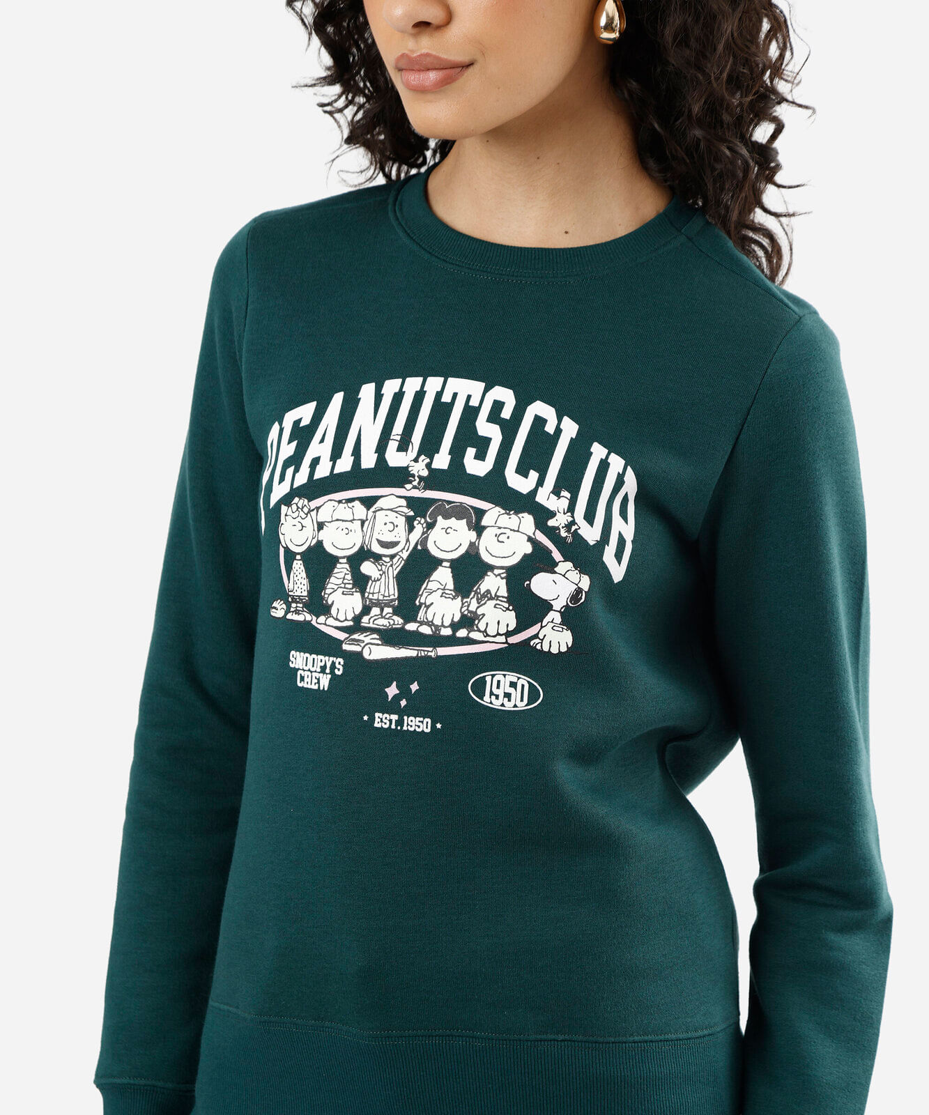 blusão feminino de moletom snoopy verde