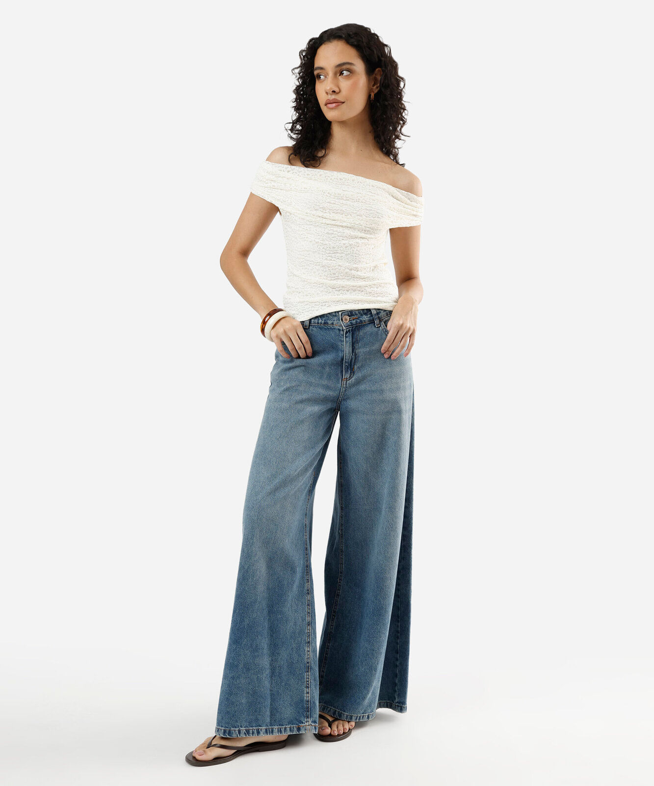 blusa ombro a ombro feminina texturizada off white