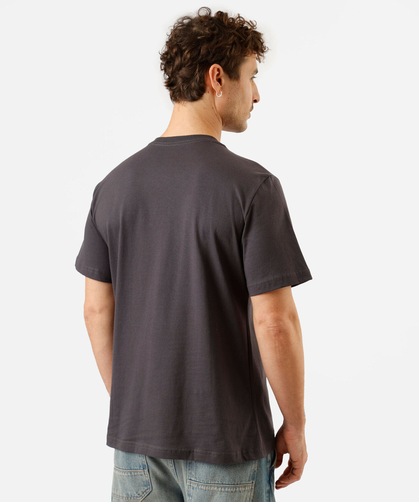 camiseta masculina de algodão manga curta looney tunes cinza