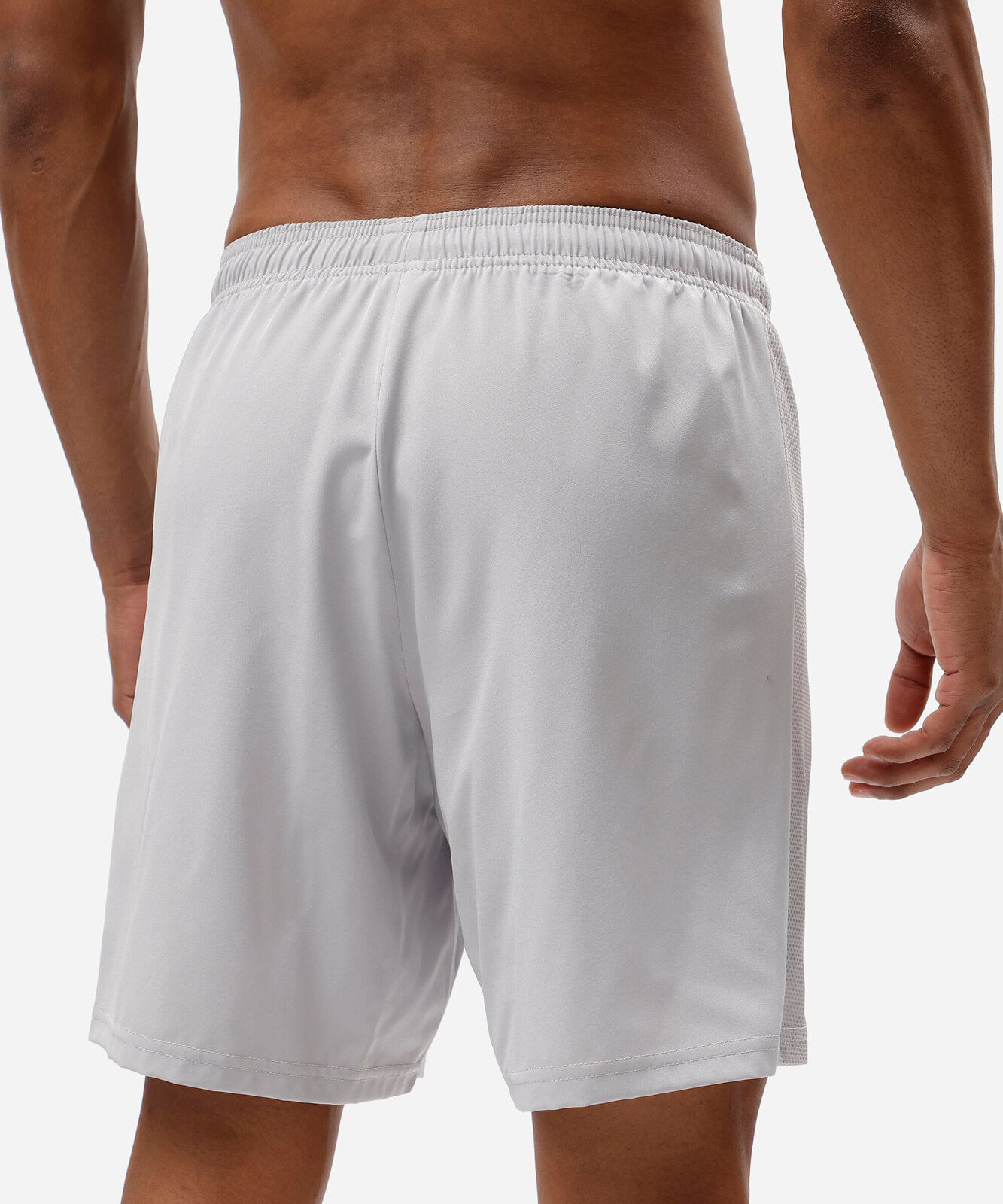 bermuda masculina esportiva com recorte lateral cinza
