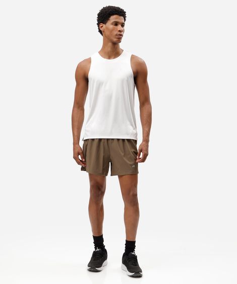 short running masculino esportivo com recorte e refletivos  marrom