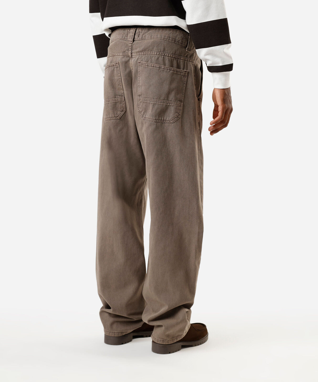 calça baggy masculina de sarja marrom
