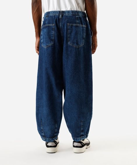 calça balloon masculina jeans azul