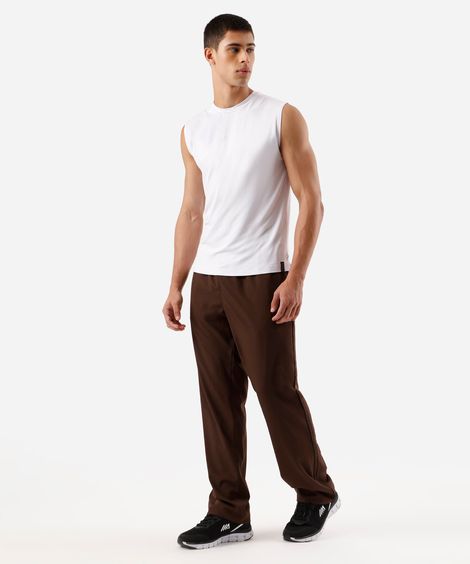 calça masculina com nervuras marrom