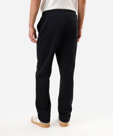 calça reta masculina de moletom cós elástico preta