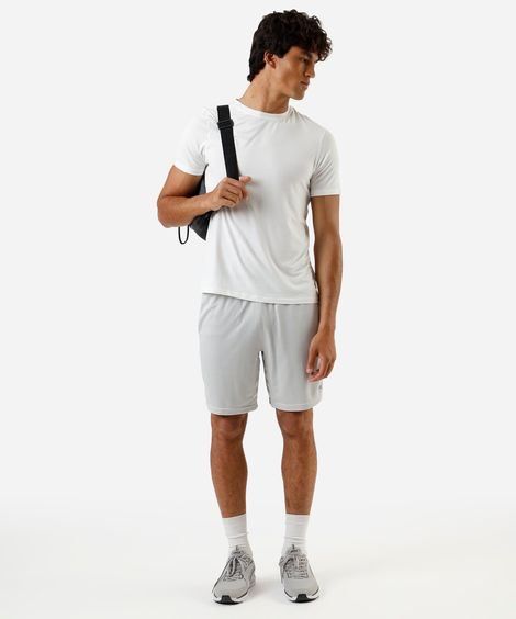 bermuda masculina texturizada cinza