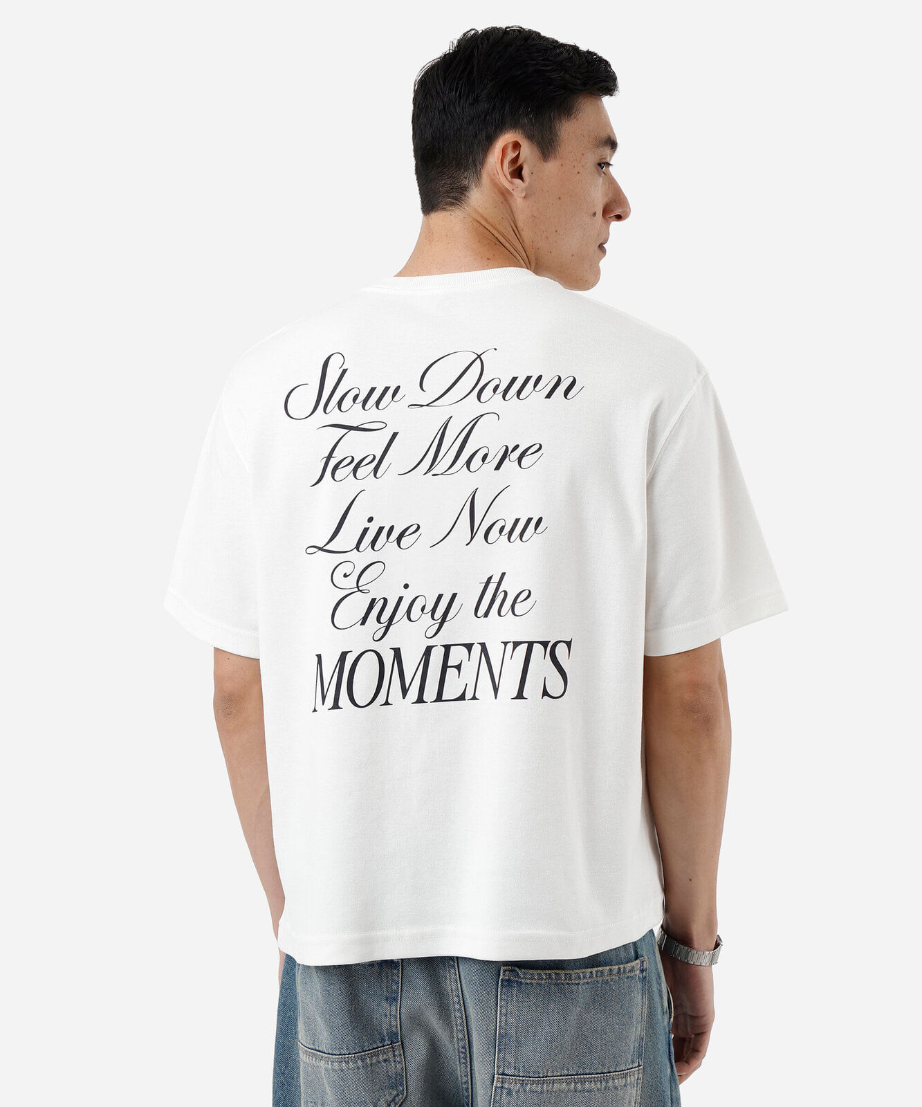 camiseta box masculina manga curta off white