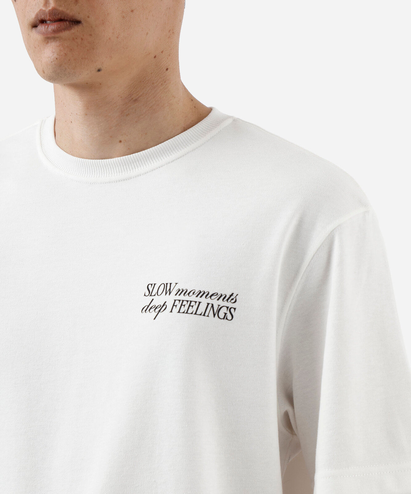 camiseta box masculina manga curta off white