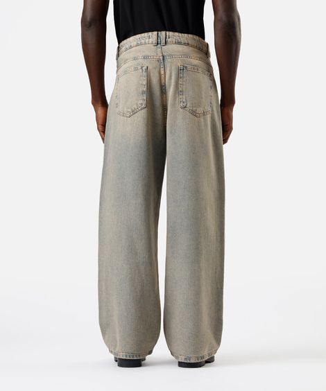 calça jeans masculina super baggy marrom